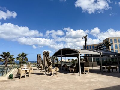 Outside terrace by day