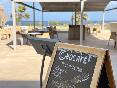 Outside terrace menu board