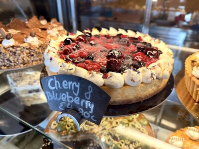 Cherry and Blueberry Cheesecake